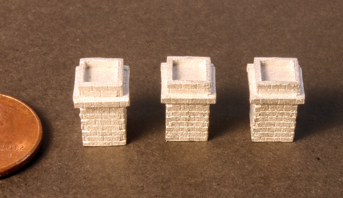 #2361 Chimneys - 3, HO Scale