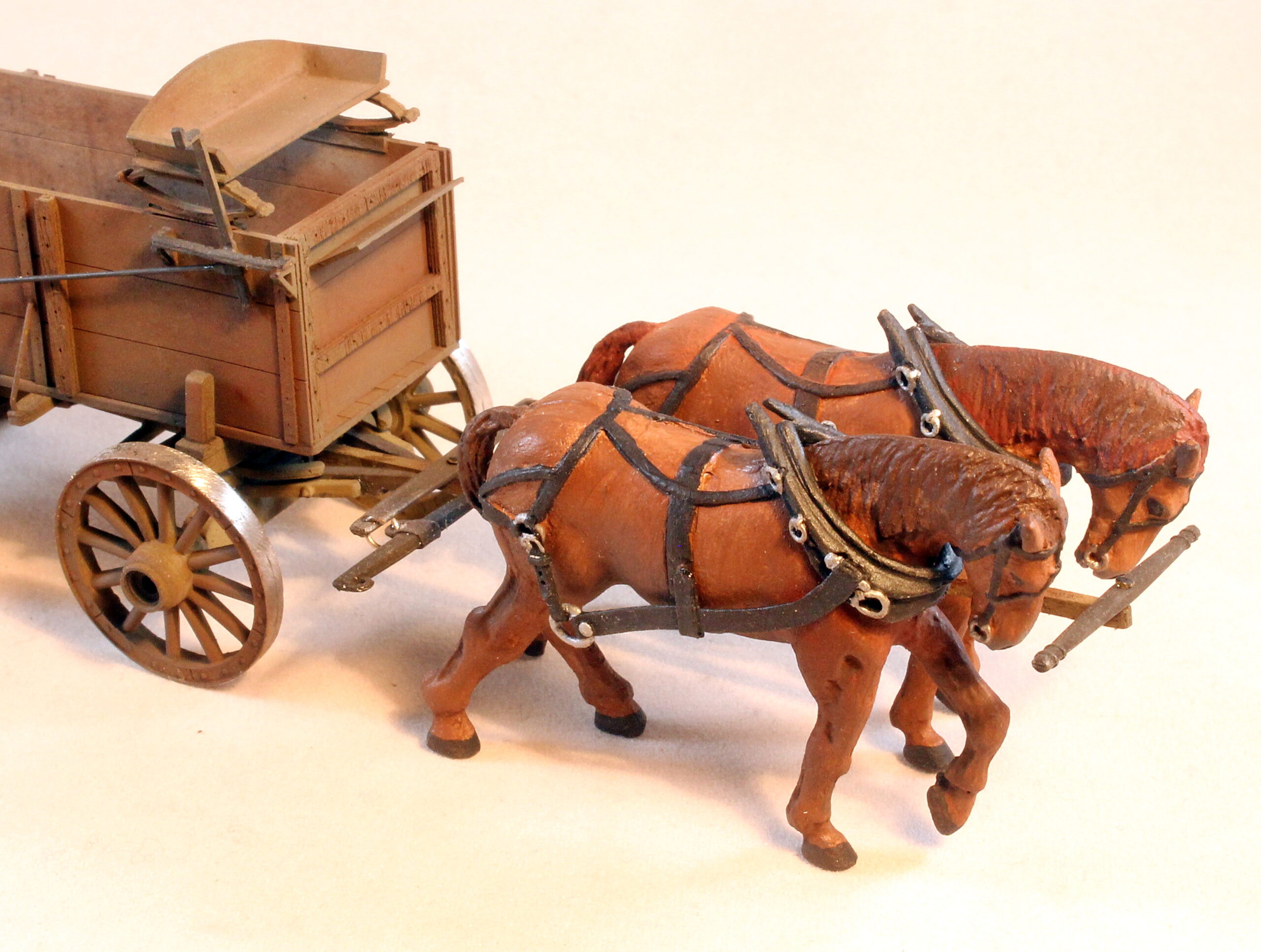 #281 Harnessed Pulling Horses (2) - O Scale