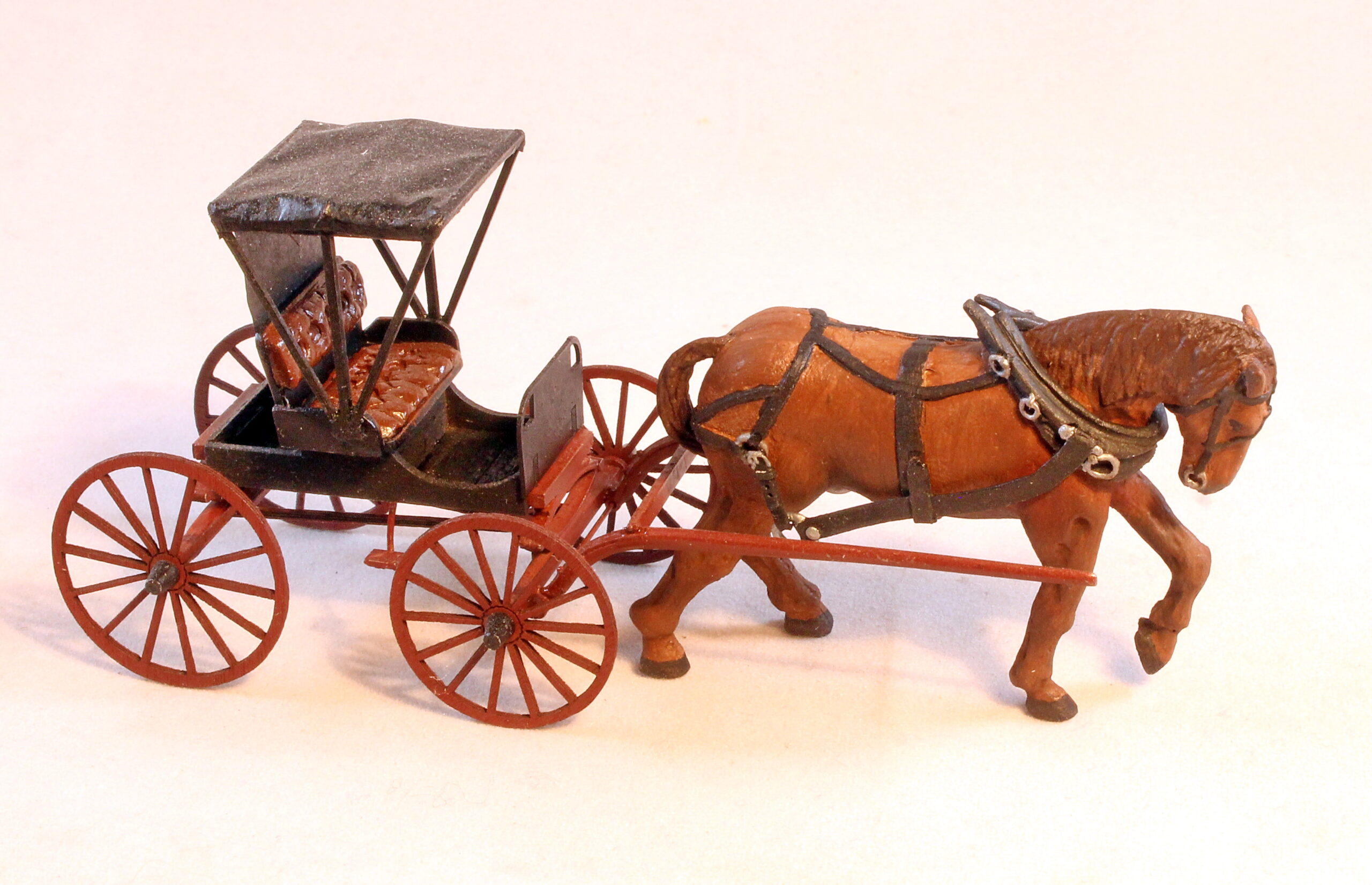 #287 Single Pulling Harnessed Horse - O Scale