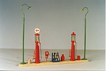 #453 - Gas Island Set - Glass Top, O Scale