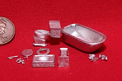 #454 - Bathroom Set, O Scale