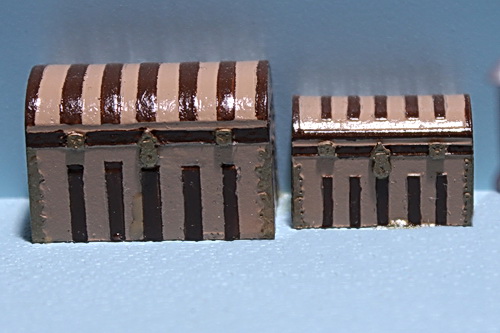 #710 - Steam Trunks w/locks - 3, O Scale