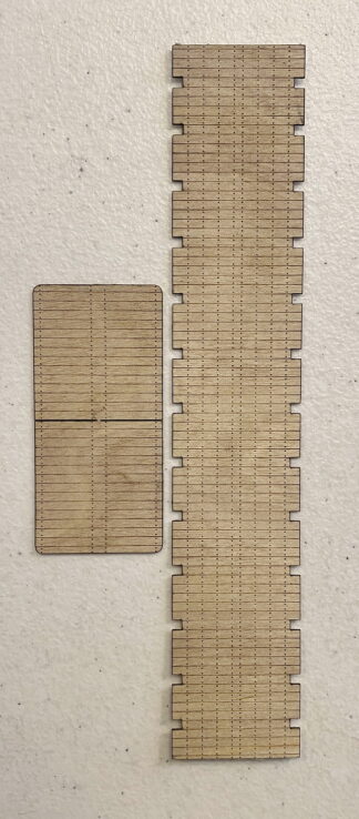 #4398 Wood Deck Set - Roundhouse/MDC/Athearn Bulkhead Flatcar, HO scale