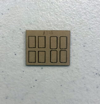 #4316 Window Set for Life Like Proto 2000 GP9 Phase II Loco